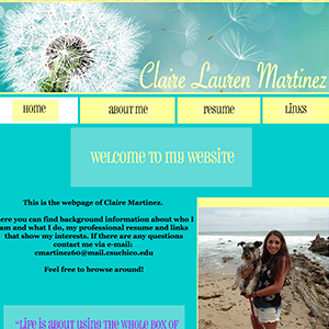 Claire Martinez Web Resume