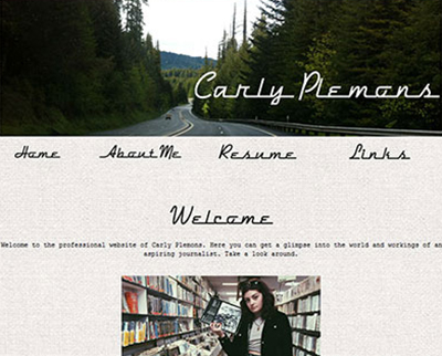 Carly Plemons' Web Resume