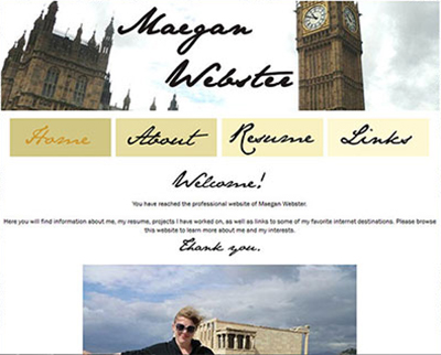 Maegan Webster's Web Resume