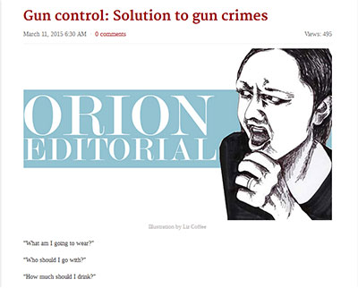 The Orion's editorial about gun control