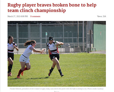 The Orion's article about a rugby championship