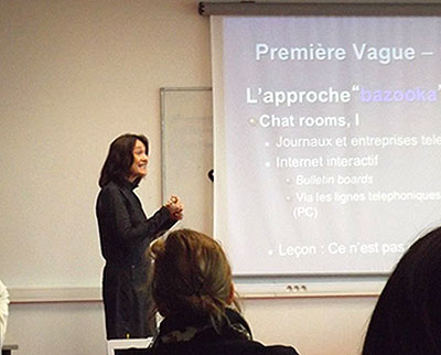 Susan Wiesinger teaches a class in France.