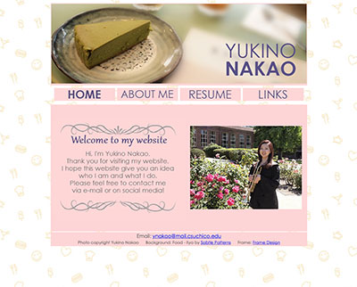 Yukina Nakao's Web Resume