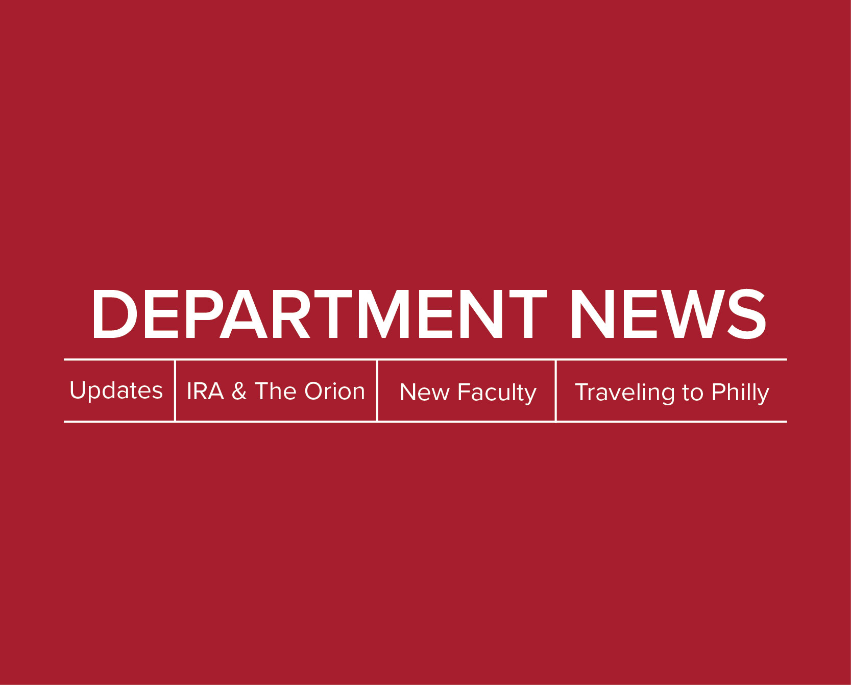 Department News
