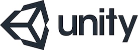 The logo for Unity 
